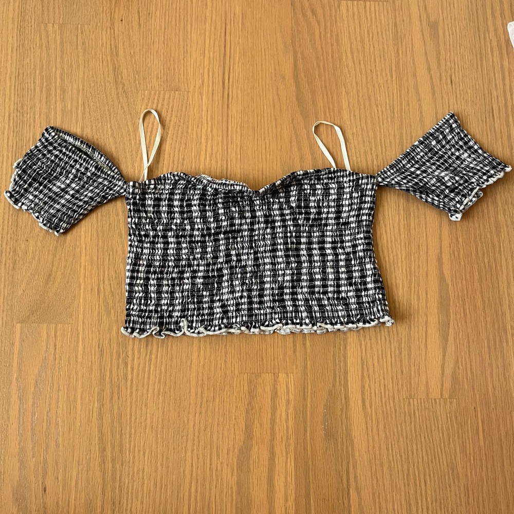 Wild Honey gingham crop top - small